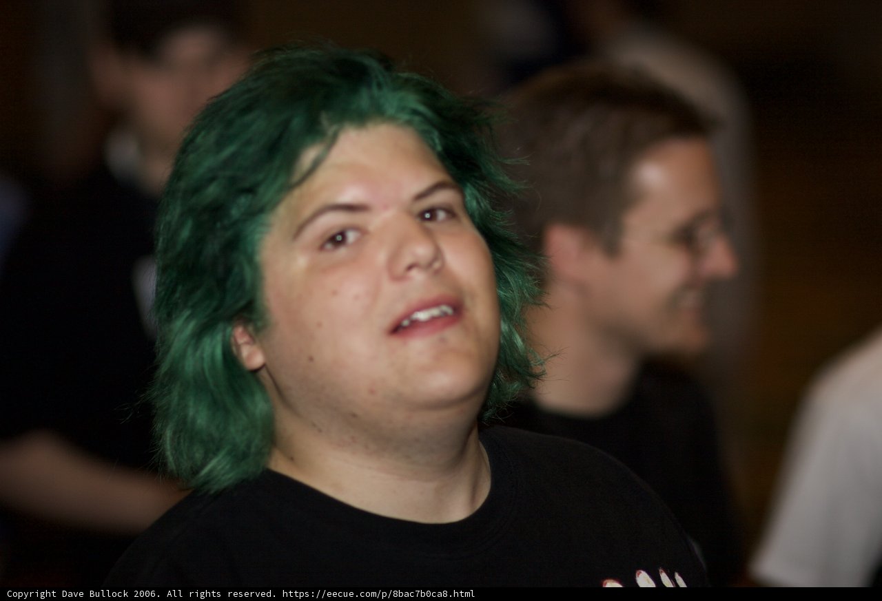 Green Hair and Black Attire