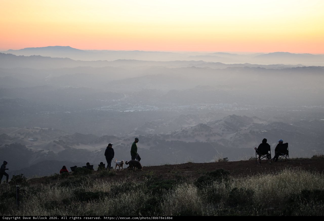 Sunset Silhouettes Atop Mount Diablo's Golden Ridge