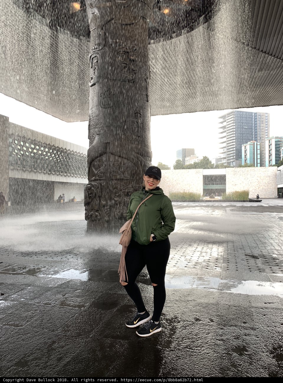A Winter Walk by the Fountain