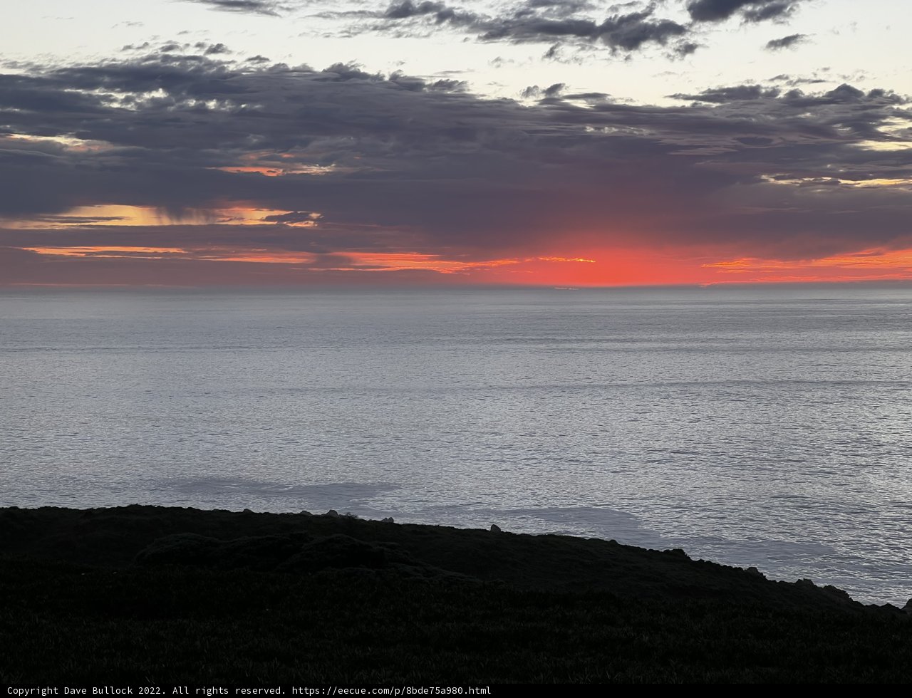Hilltop Sunset over the Pacific Ocean