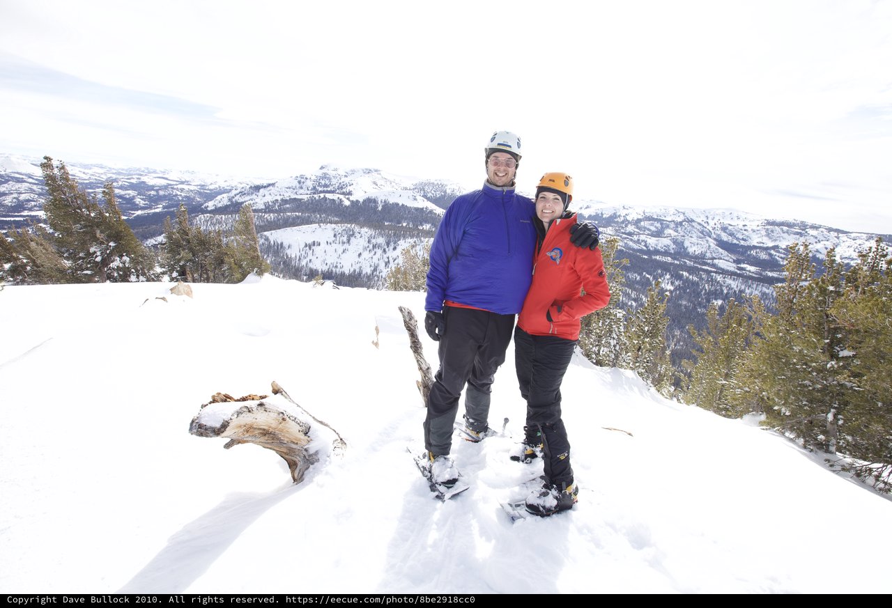 Couple Celebrates Winter Summit at Lake Tahoe