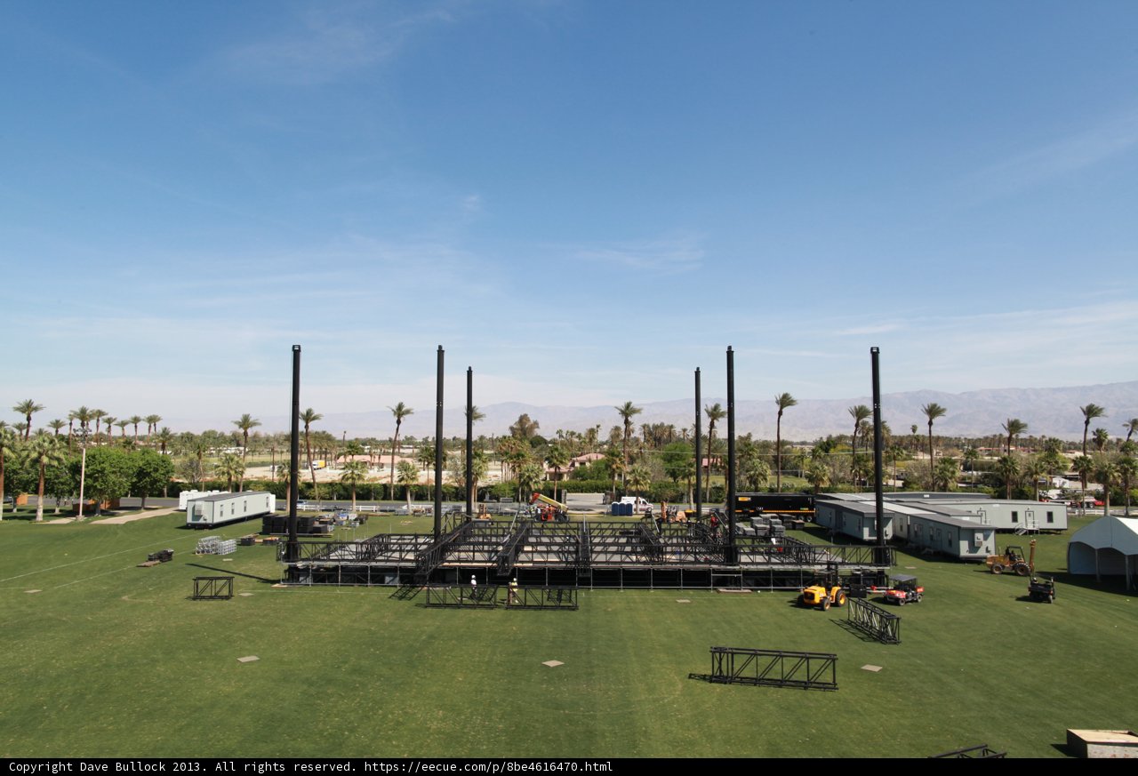Stage Set Up in Sprawling Field