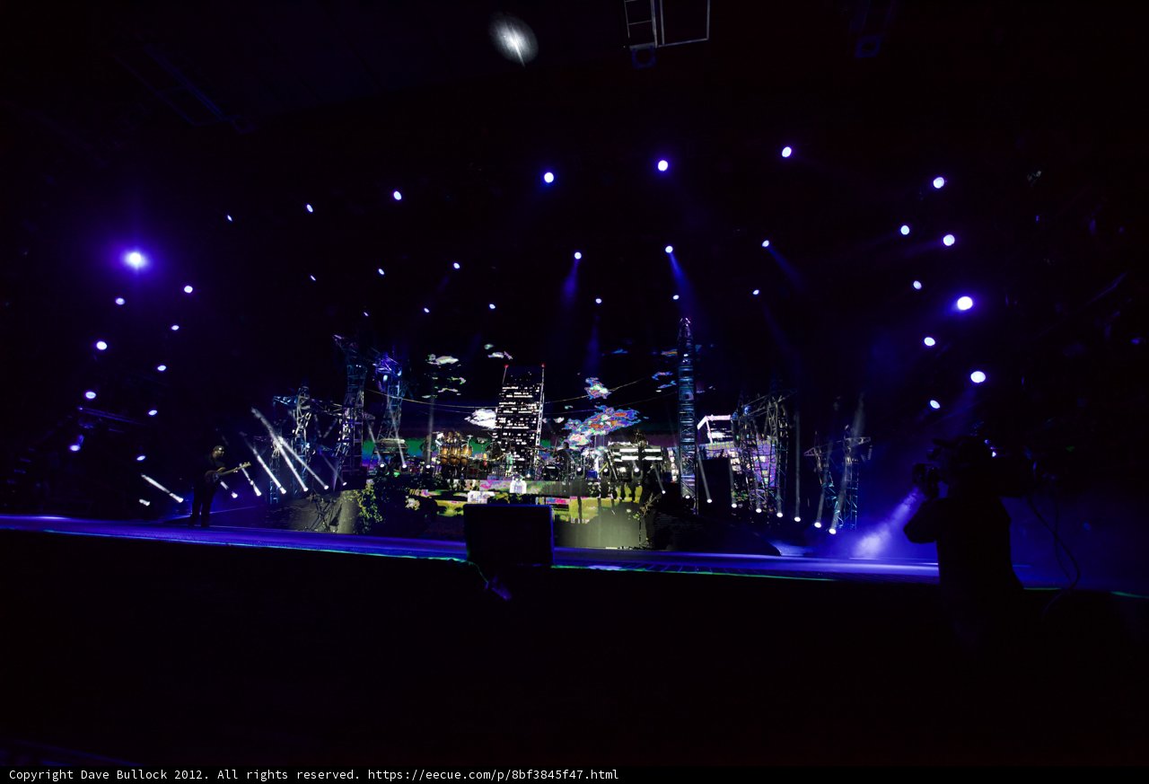 Purple Spotlight on Rock Performance