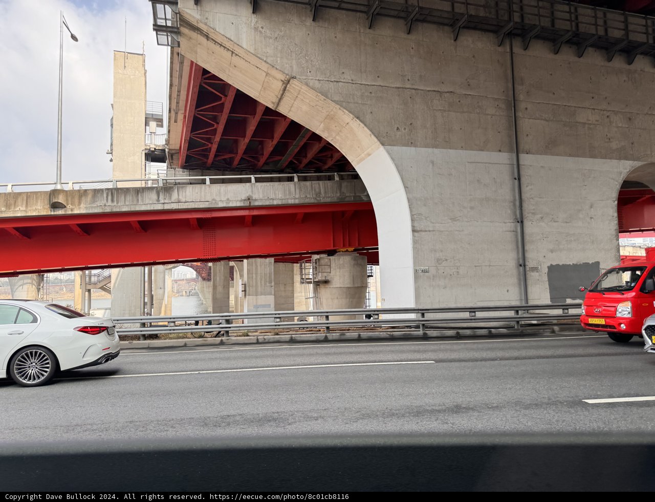 Urban Rush under the Crimson Bridge