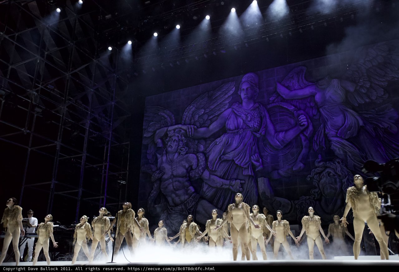 Ballet Performance with Large Painting on Stage