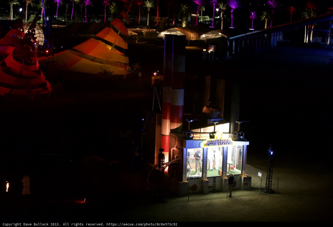 Illuminated Circus Tent at Night