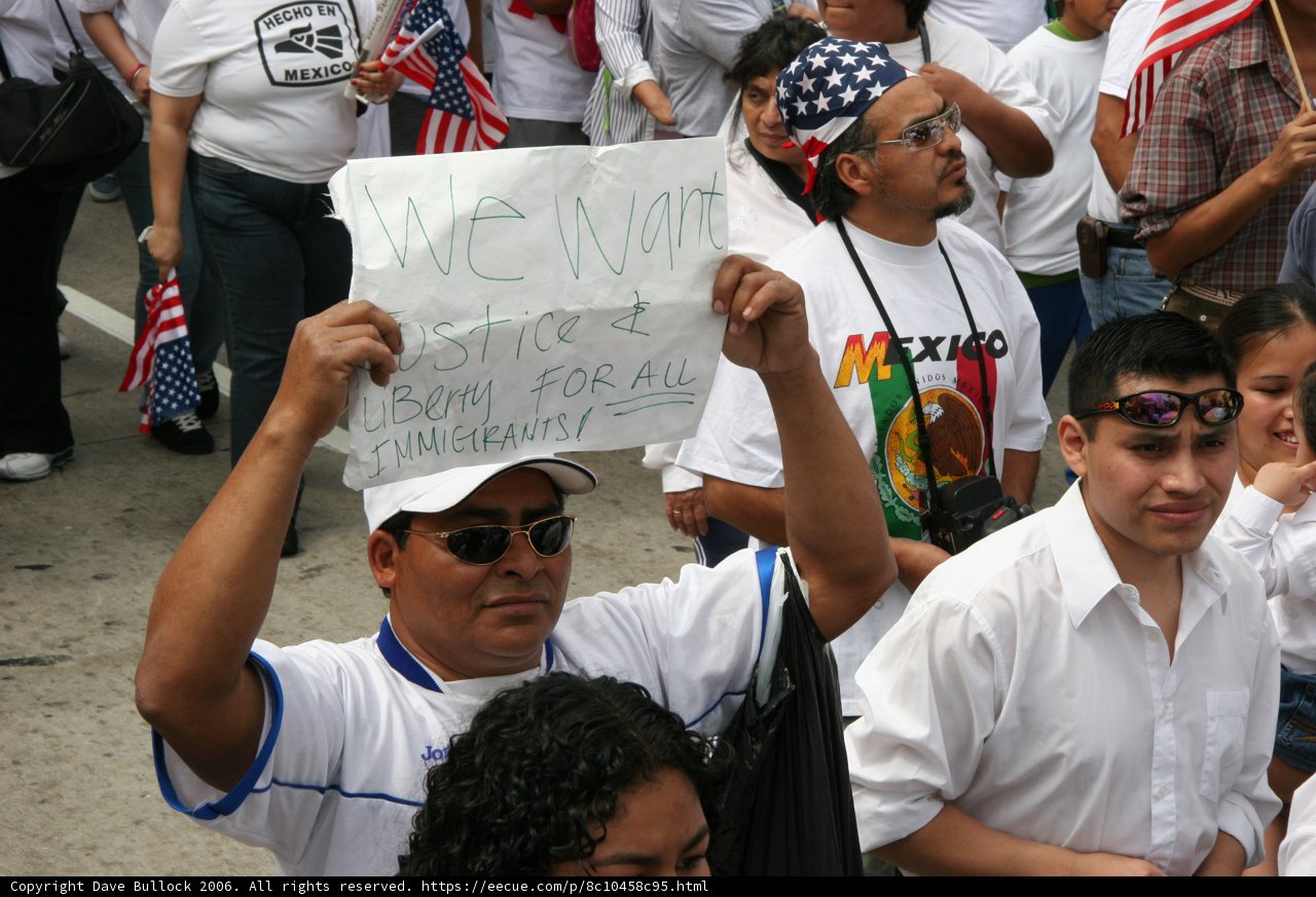 Protest Sign Held Up in a Crowd
