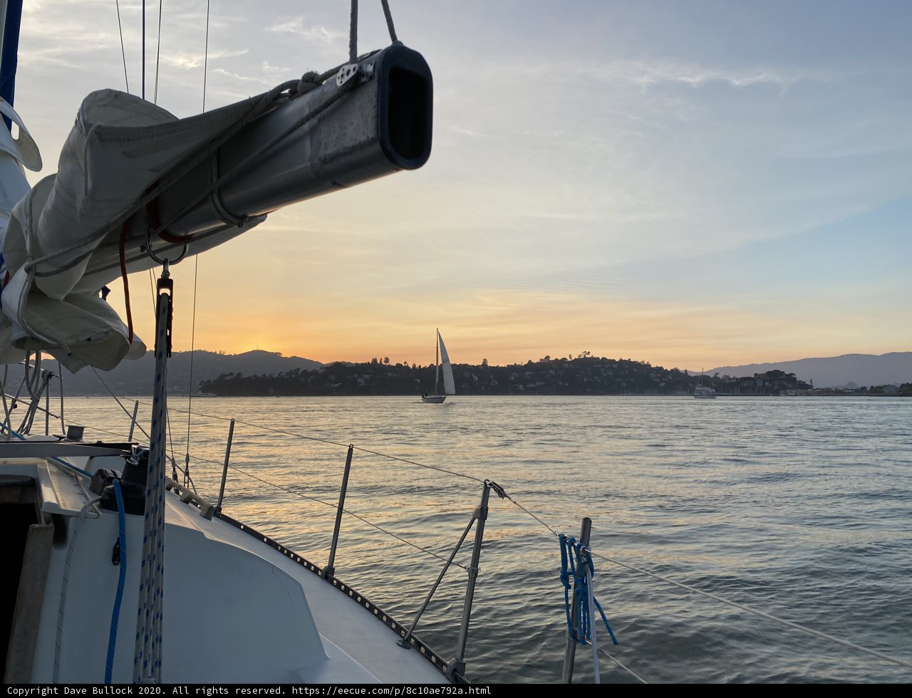 Serene Sailboat in Raccoon Strait