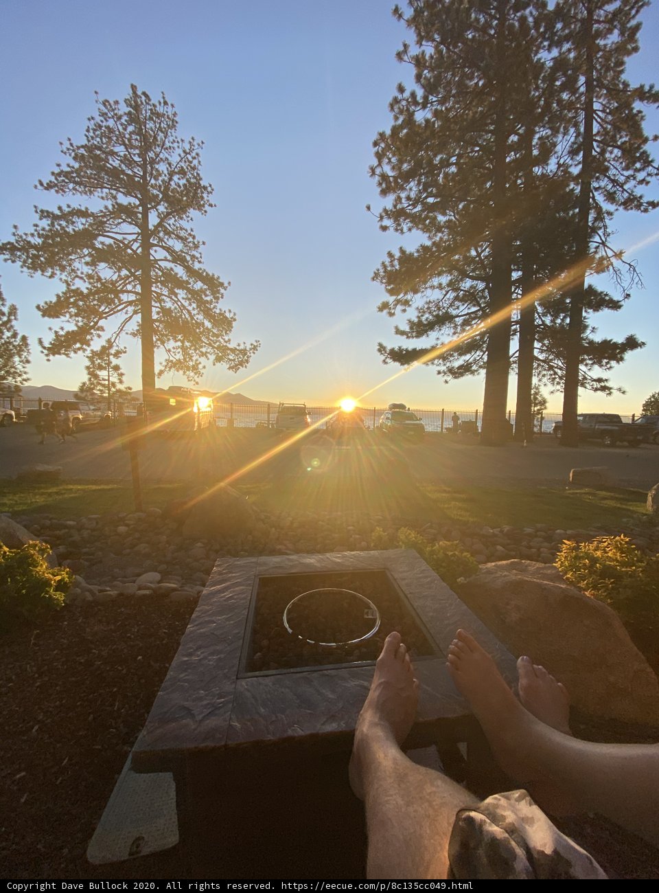 Fire Pit Sunset Feet