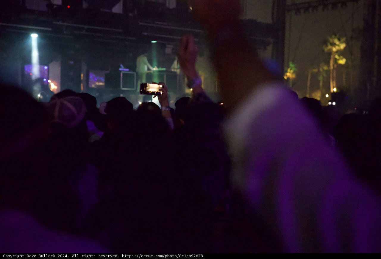 Night Vibes at Coachella 2024: A Glimpse Through the Crowd