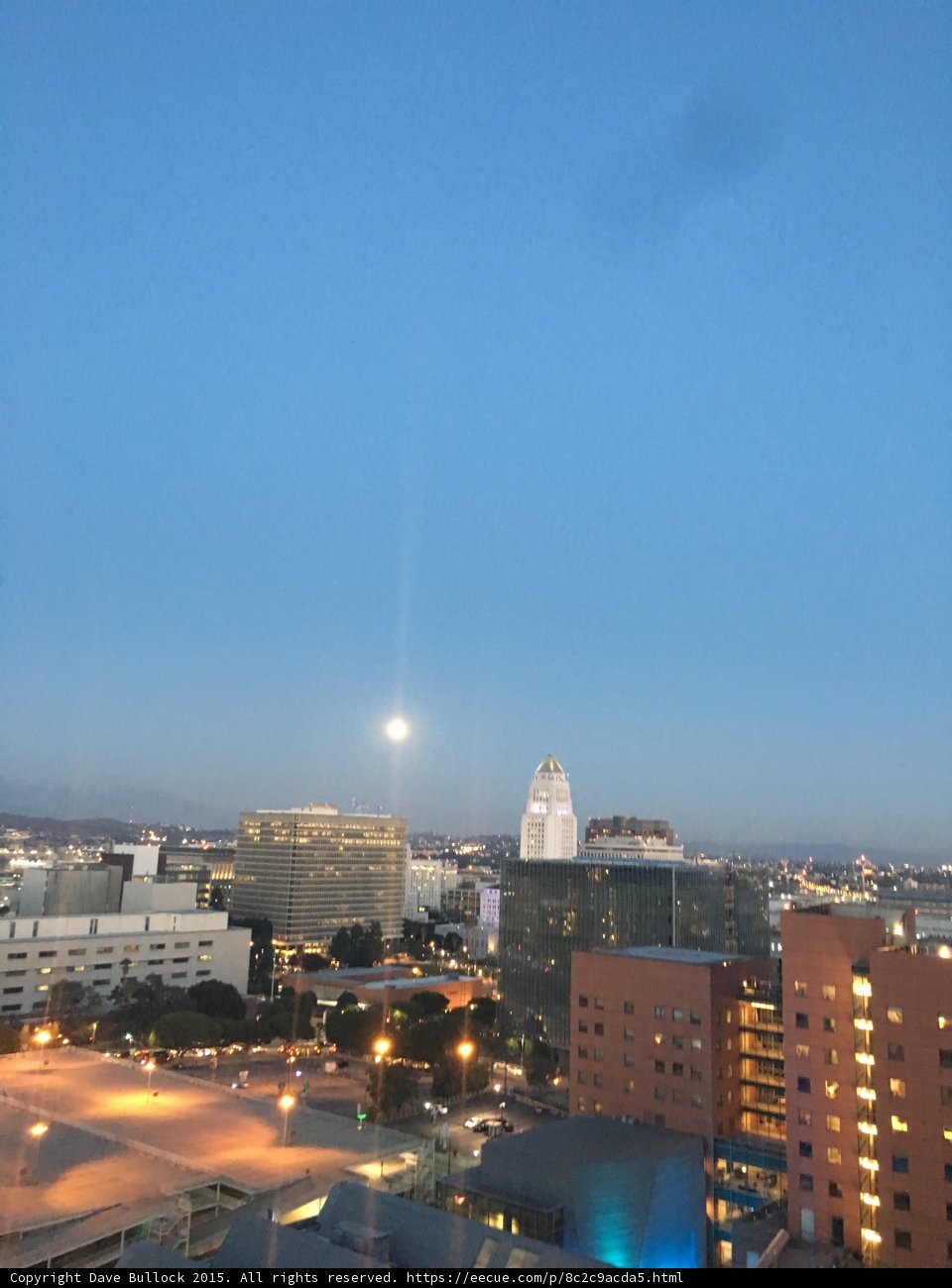 Shimmering Moonlight Over Los Angeles