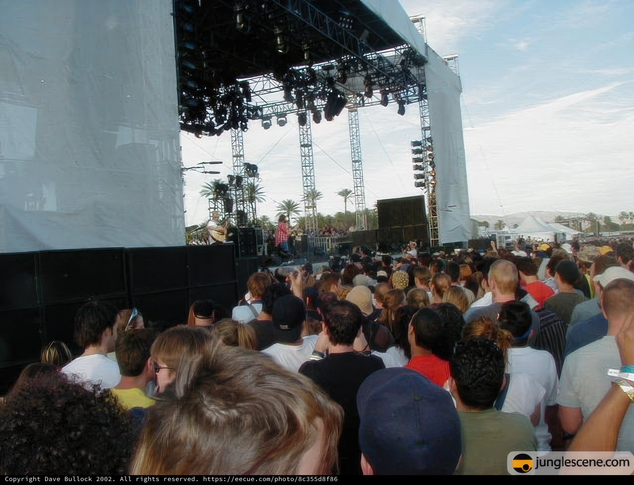 Rocking out under the cloudy sky at Coachella 2002