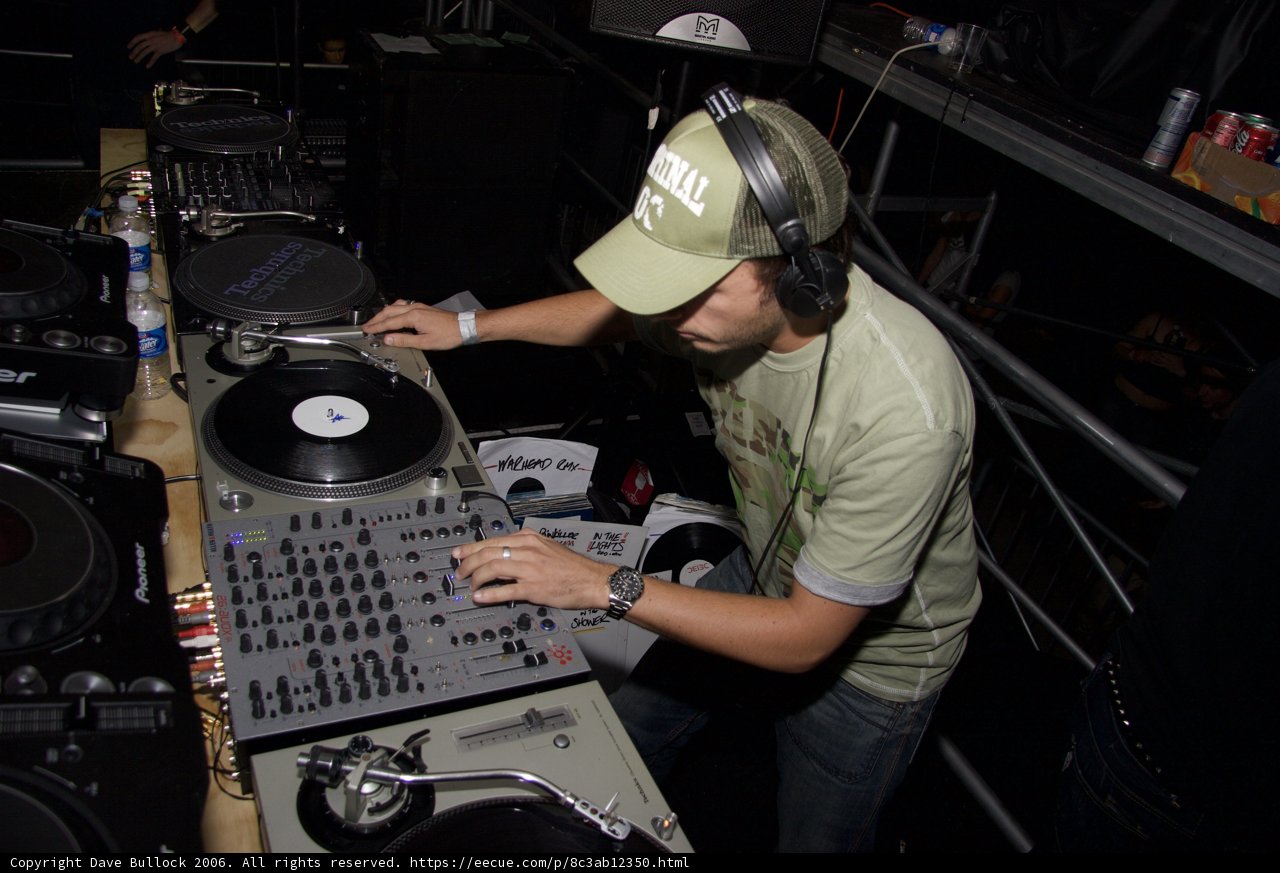 Green-Shirted DJ Spins the Beats