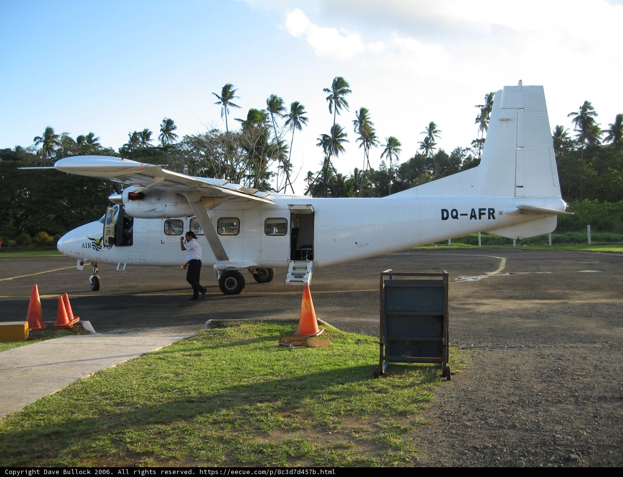 Small Plane on a Tropical Airfield