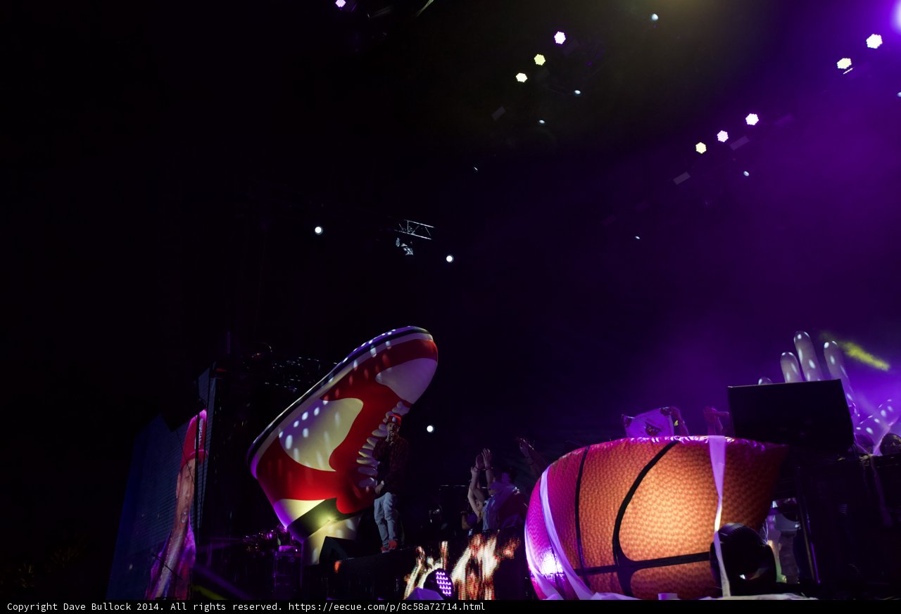 Purple Spotlight on Basketball Shoe