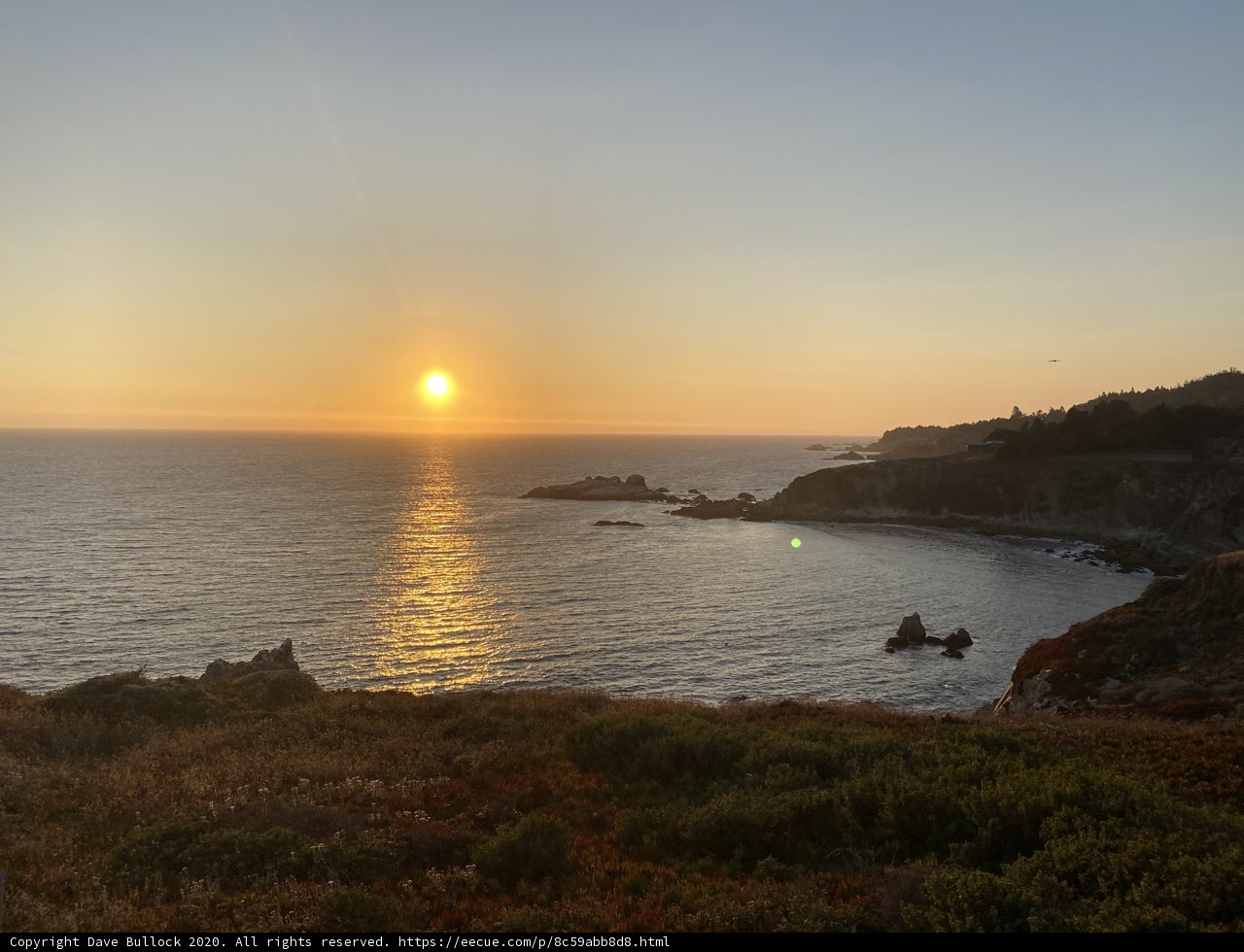 A Glowing Sunset on the California Coast