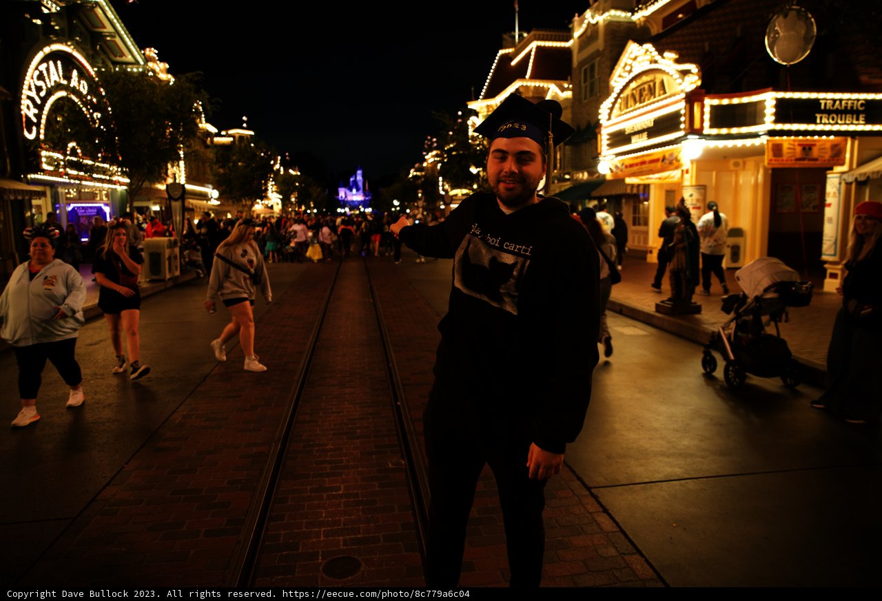 Nighttime Graduate in the City