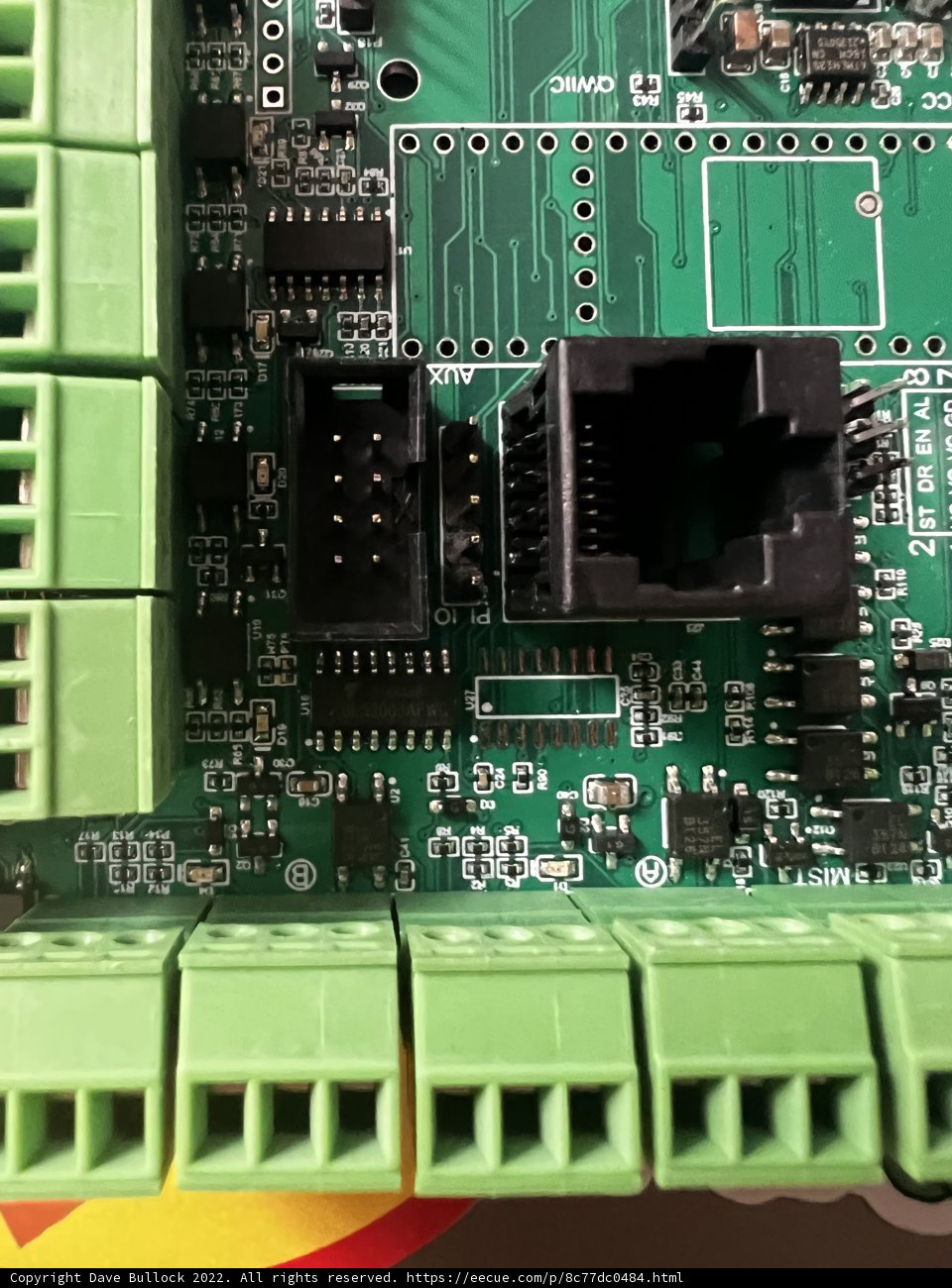 Green Printed Circuit Board with Connector