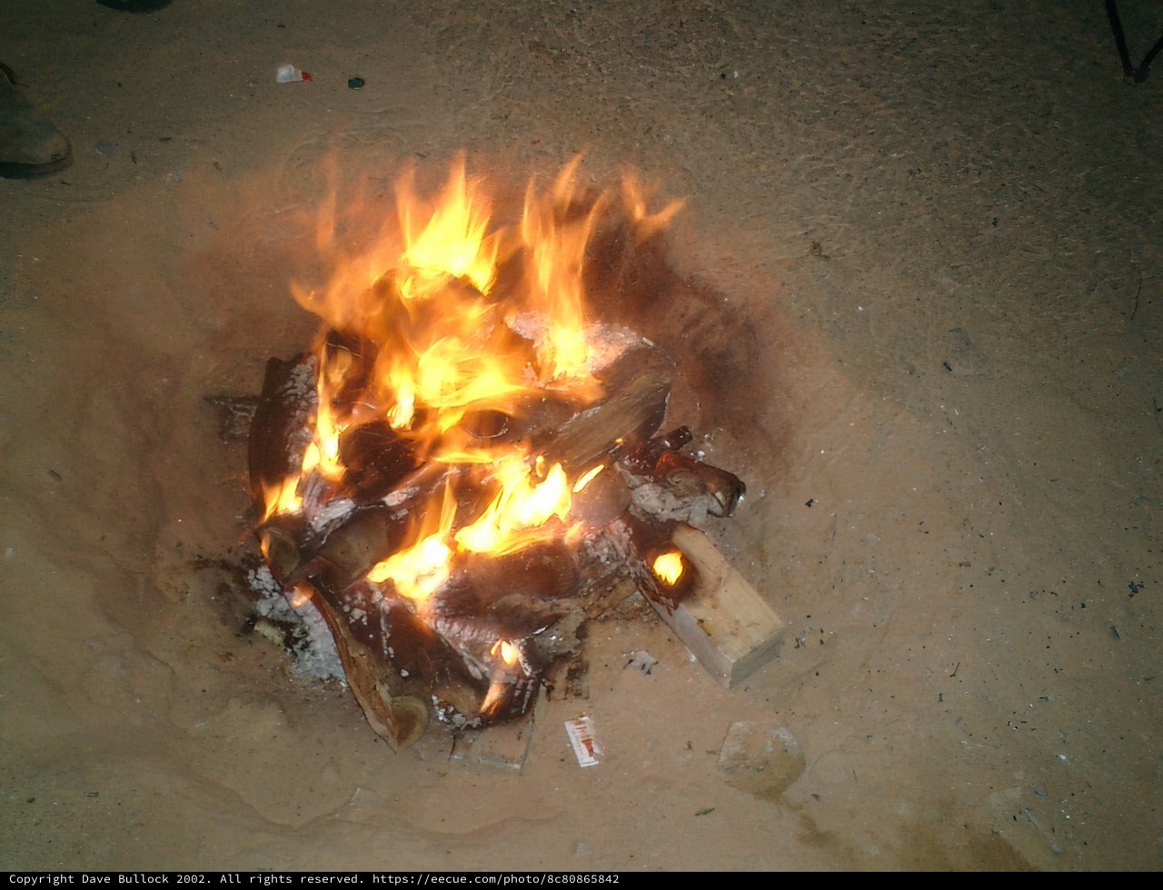 Flames Igniting in the Desert Sands