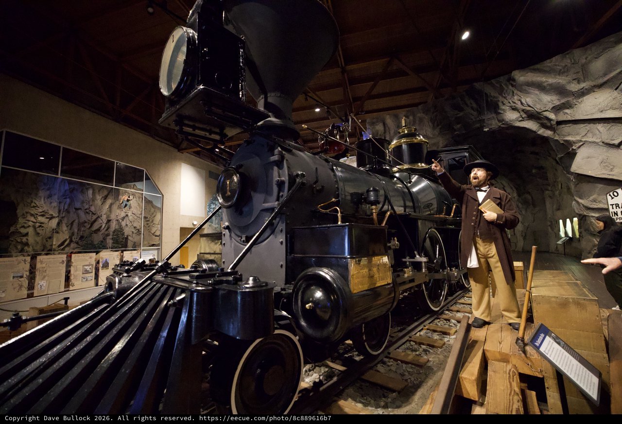 Historic Steam Locomotive Display at Railroad Museum