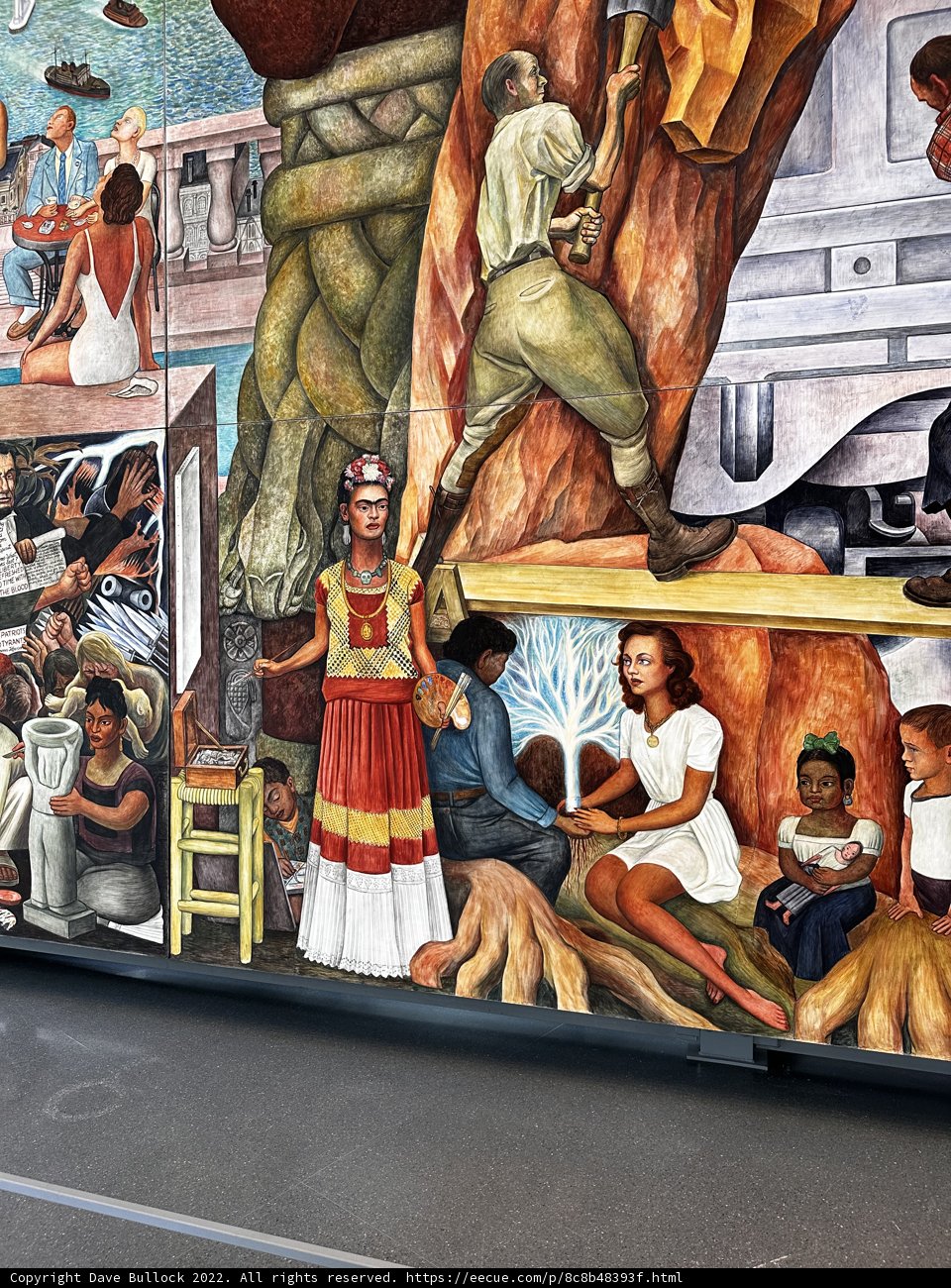 People and Animals Mural in San Francisco Building