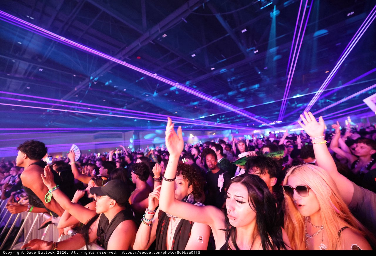 Electric Crowd Erupts Under Laser Light Show