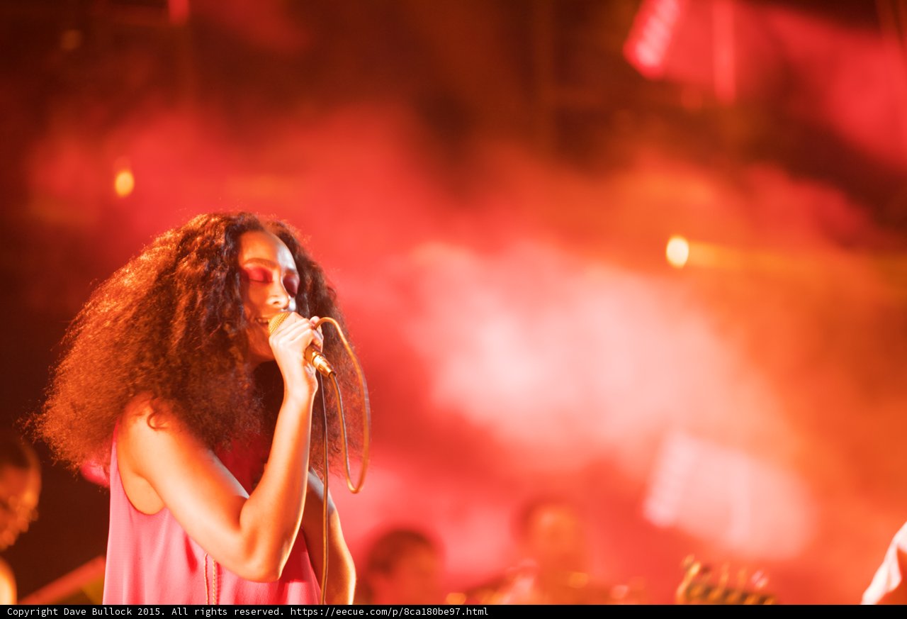 Solange Portrait Eyes Closed White Pink Smoke Band