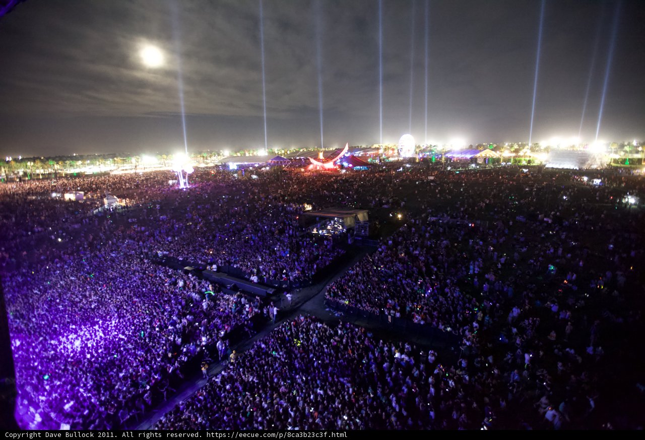 Electrifying Lights and Crowd at Coachella 2011