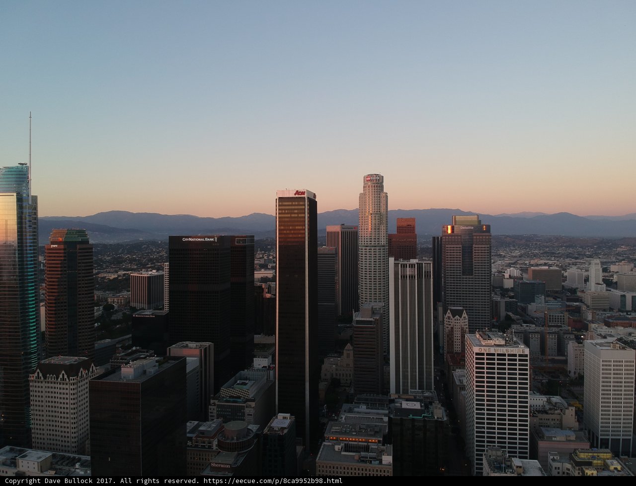 Sunset Over LA Skyline