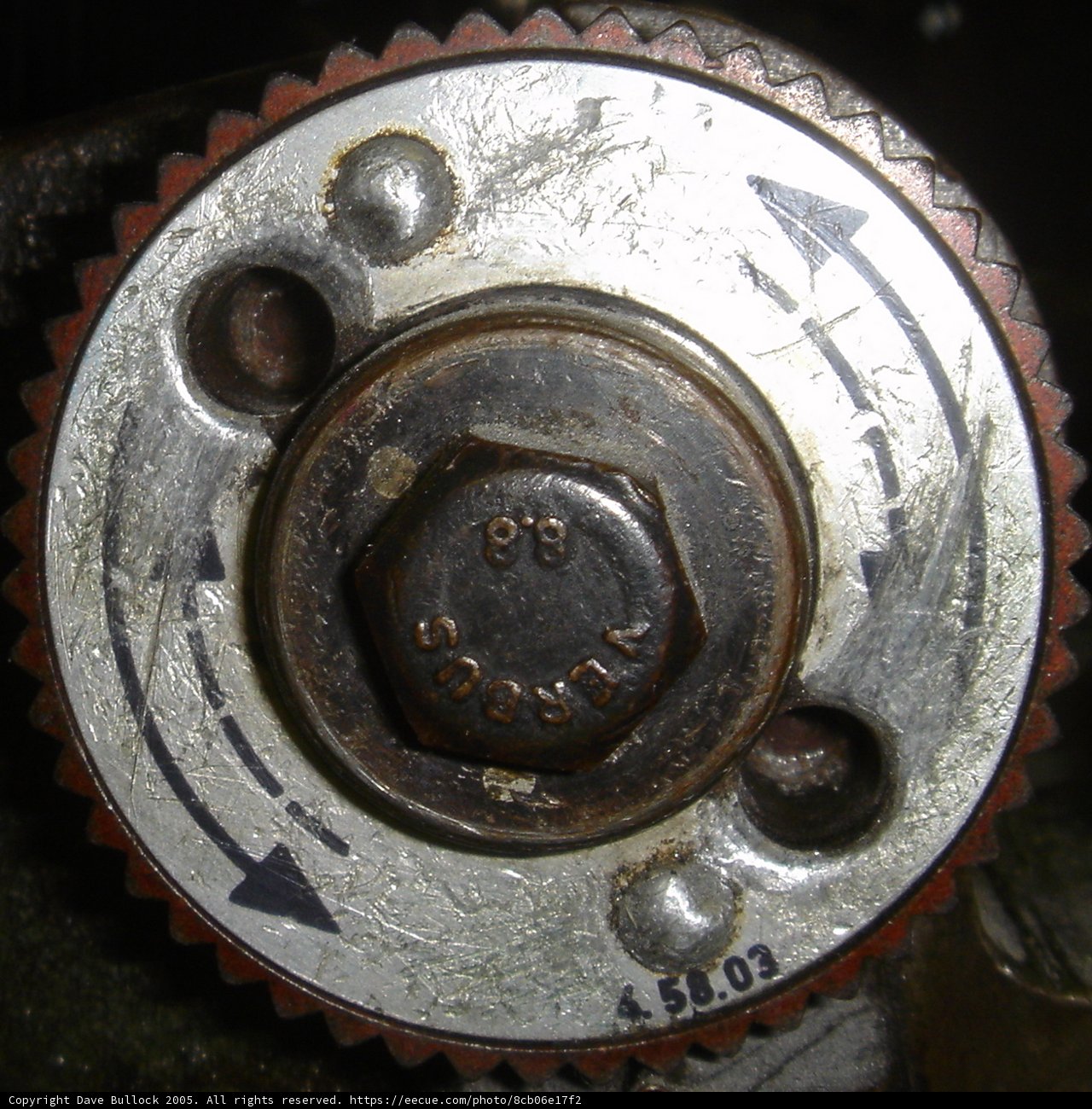 Detail Shot of a Rusty Gear