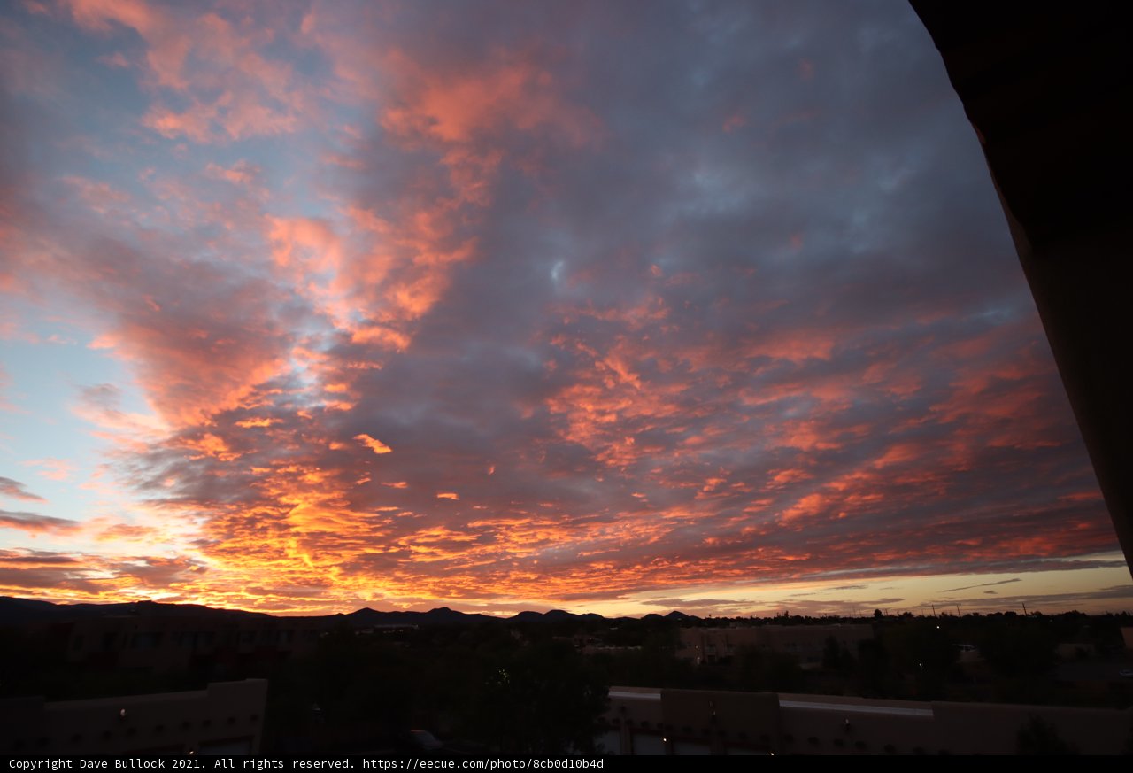 Serene Sunset View from Building Window