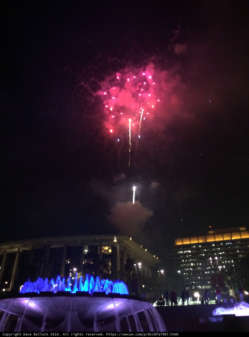 Illuminating Skies Above Fountain