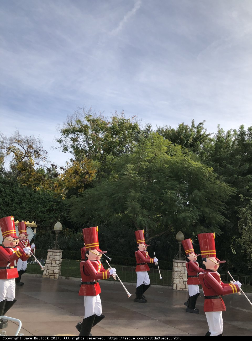 Red Uniforms Marching at Disneyland
