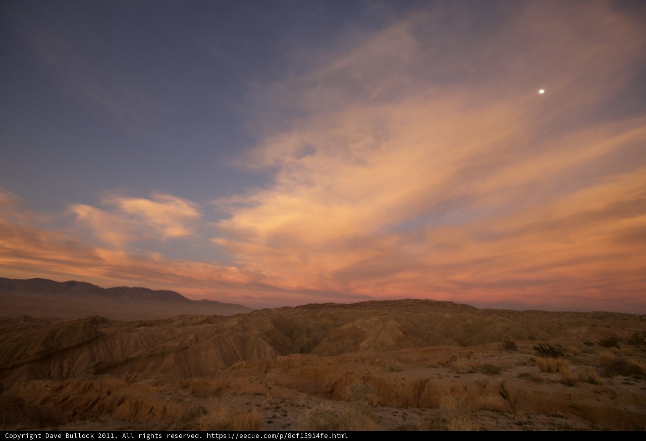 Moonrise Over Anza-Borrego Desert