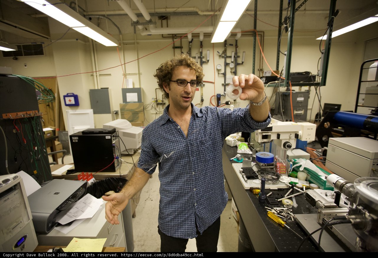 Man Conducting Lab Research with Technology