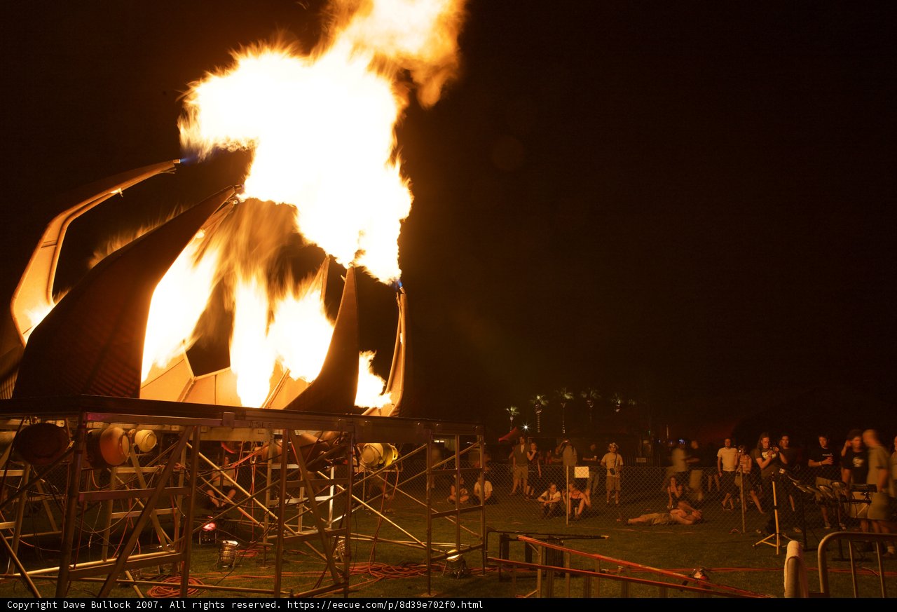 Burning Bonfire at Coachella
