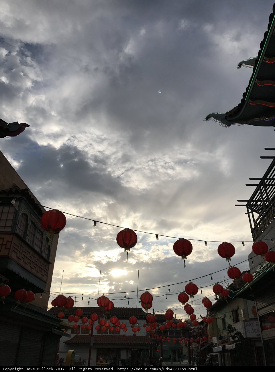 Red Lanterns Illuminating the Night Sky
