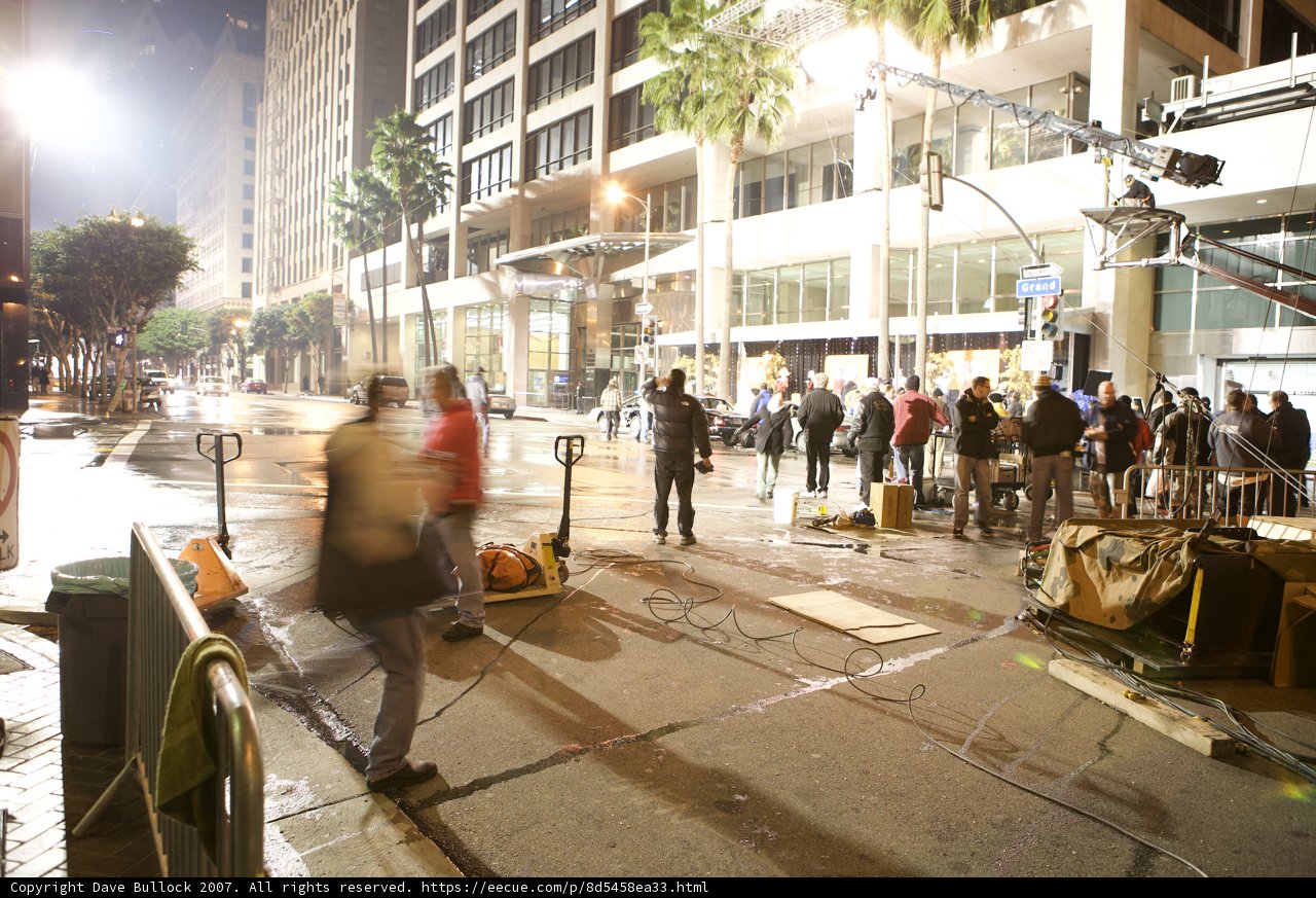 Nighttime Crowd on the Urban Sidewalk