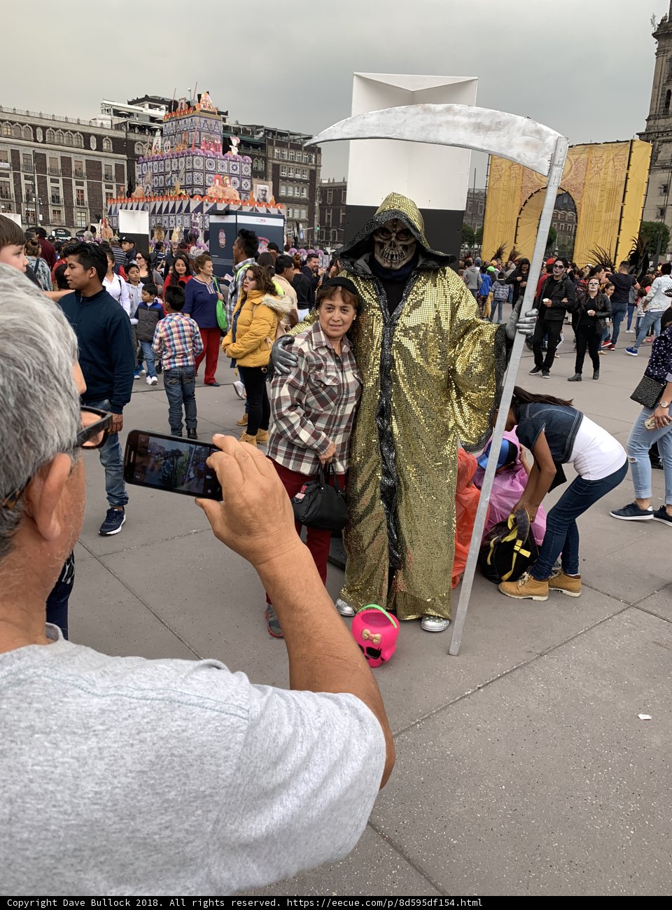 Skeleton man poses for a shot