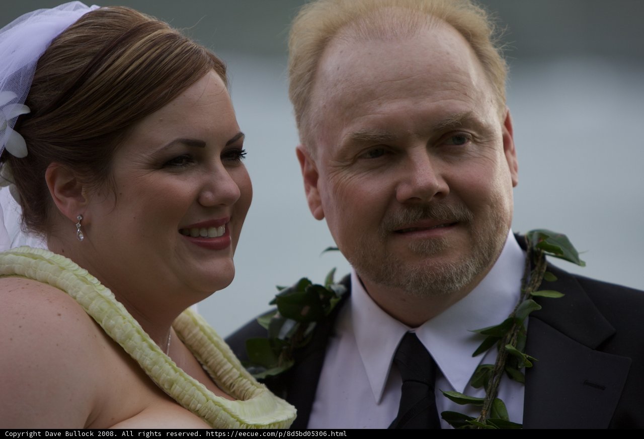 A Happy Couple on Their Wedding Day