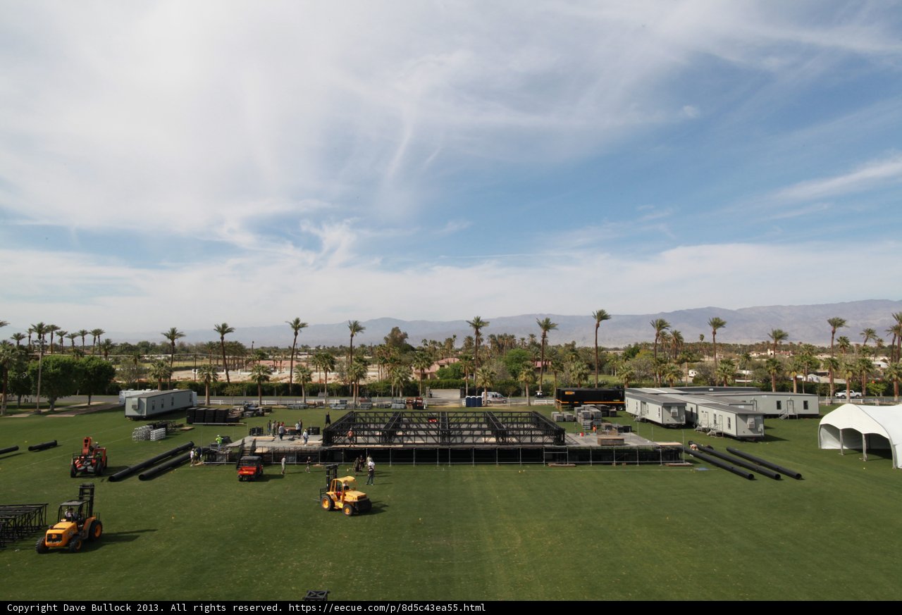 Tractor on the Coachella Stage Lawn