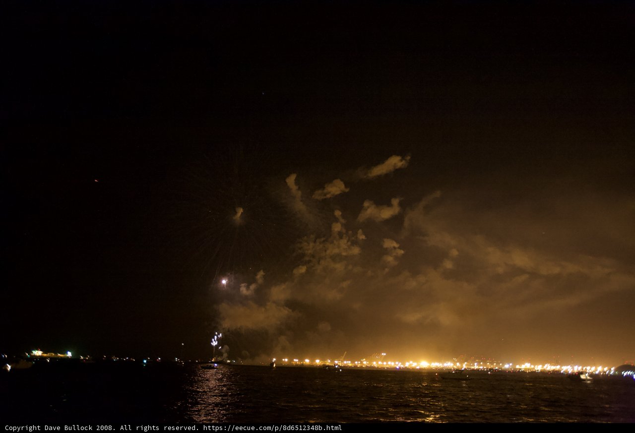 Fireworks Spectacular over Haifa Cityscape