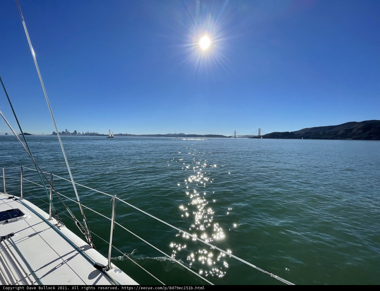 Golden Gate Bridge and the Sunny Waters