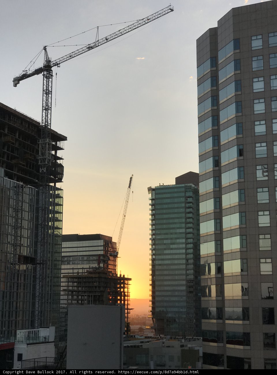 Sunset over Phoenix Construction Site