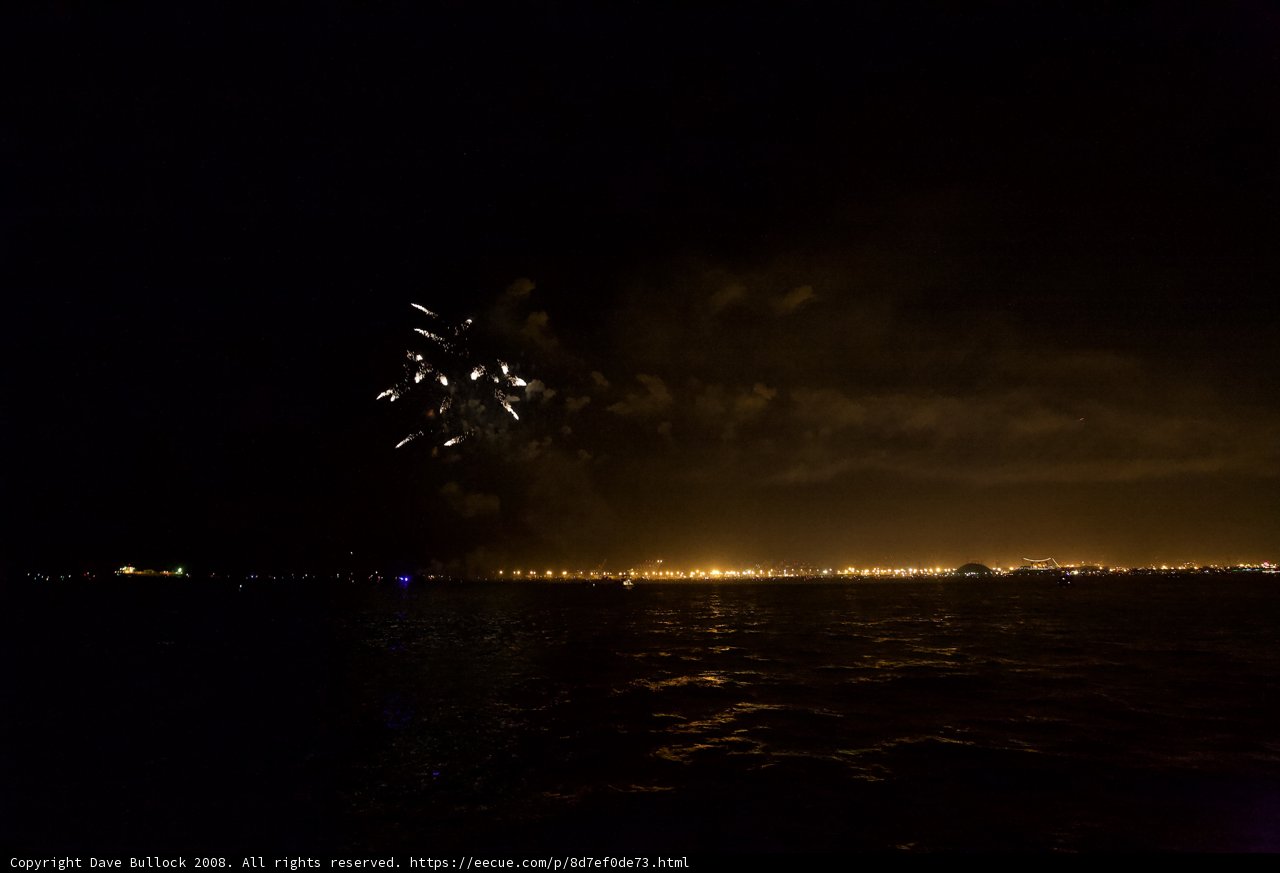 Fireworks Illuminating the City Skyline