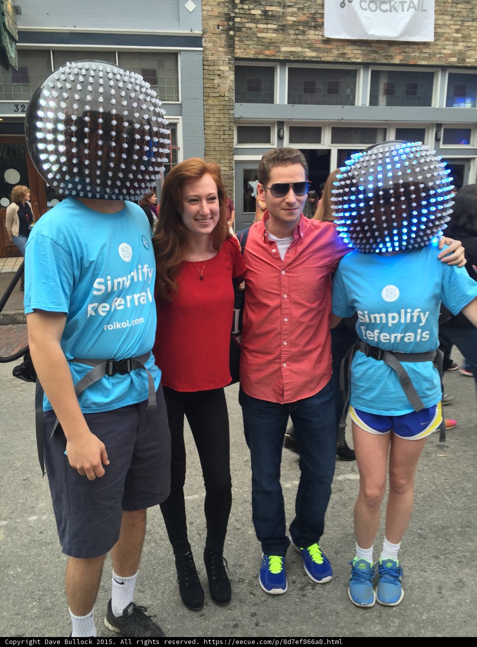 LED Disco Ball Heads at SXSW 6th Street