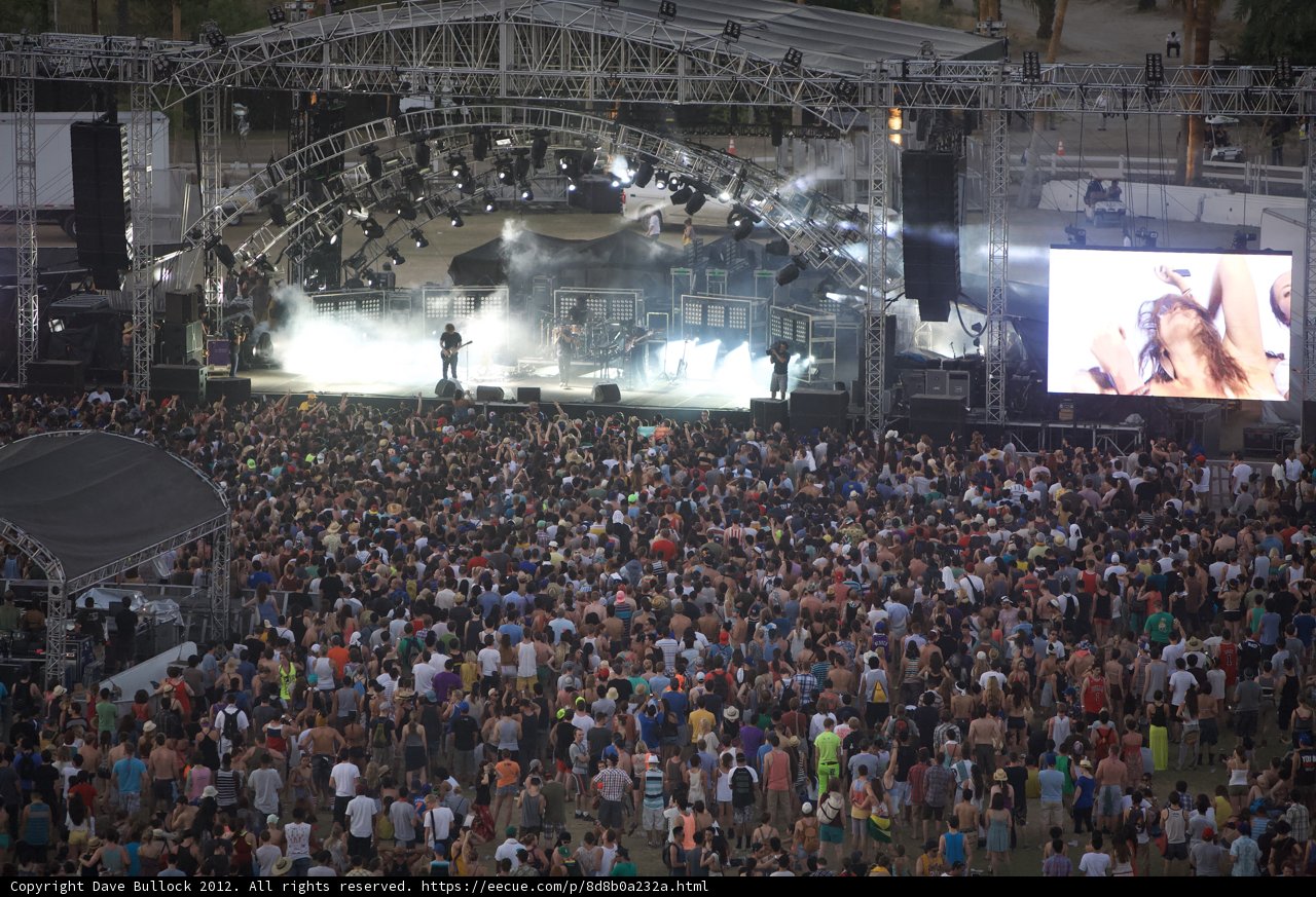 Epic Crowd at Coachella Rock Concert