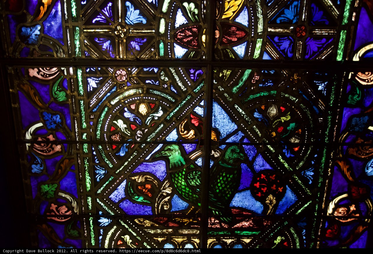 Vibrant Stained Glass Display at the Church of the Holy Cross