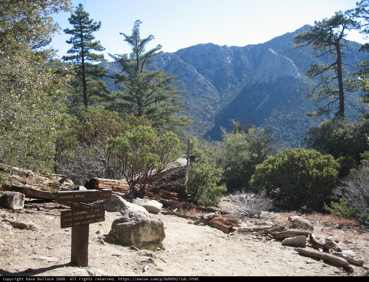 Trail Sign on a Mountain Peak