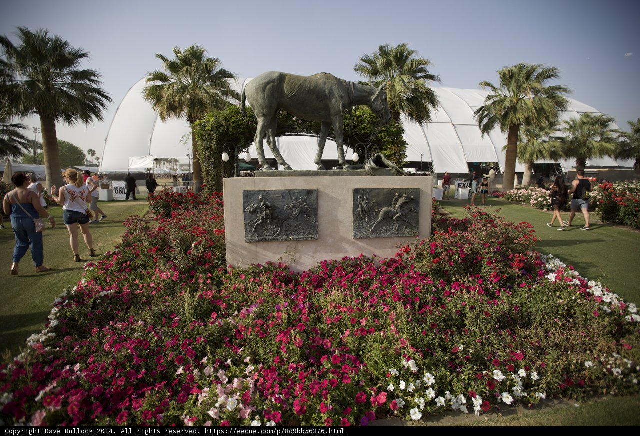 Majestic Horse Statue in a Serene Garden